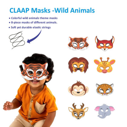 Claap Wild Animals Masks (Pack of 8)