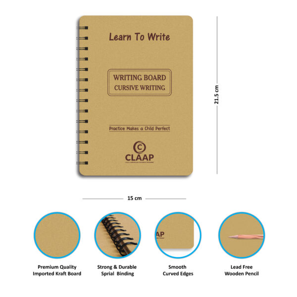 Claap Writing Practice Board Book - English Cursive - Image 5