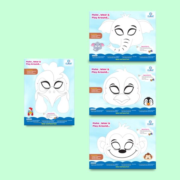 Play & Learn Colouring Sheets – Pack of 4 – Make, Wear & Play Around - Image 2